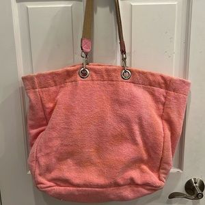Cute bright pink beach bag